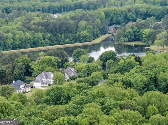 2376 Roberts View Trl, Buford, GA 30519 - bird's eye view featuring a water view and a view of trees