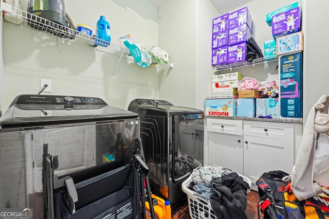 laundry area featuring separate washer and dryer