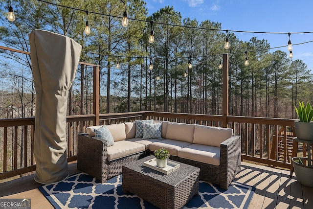 97 Fieldstone Ln, Dallas, GA 30132 - deck with an outdoor hangout area