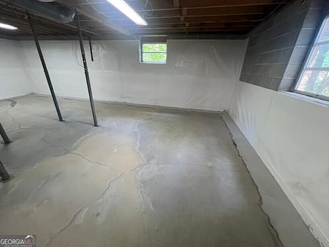 view of basement