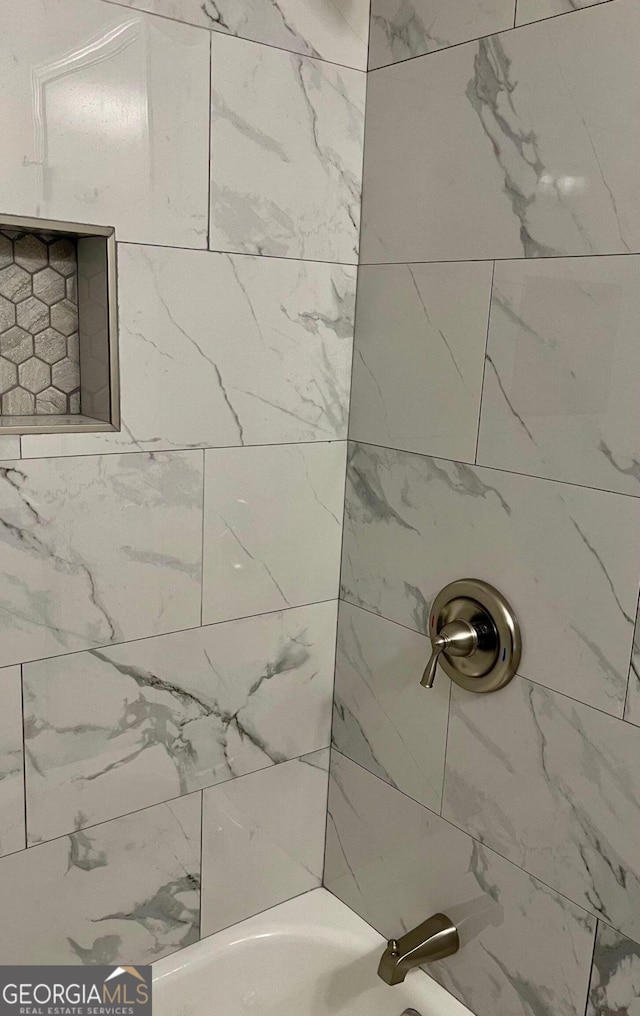 full bathroom with bathtub / shower combination