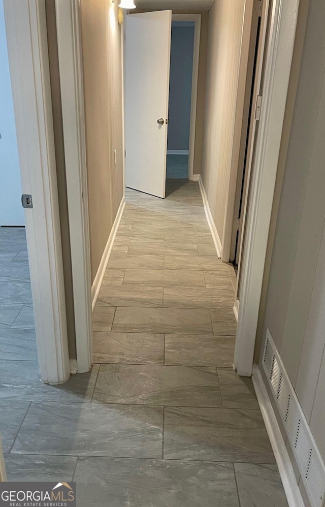 hall with light wood finished floors