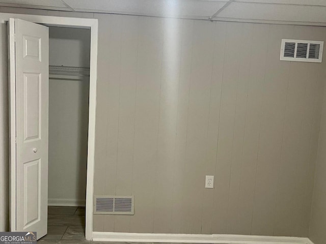 unfurnished bedroom featuring a closet