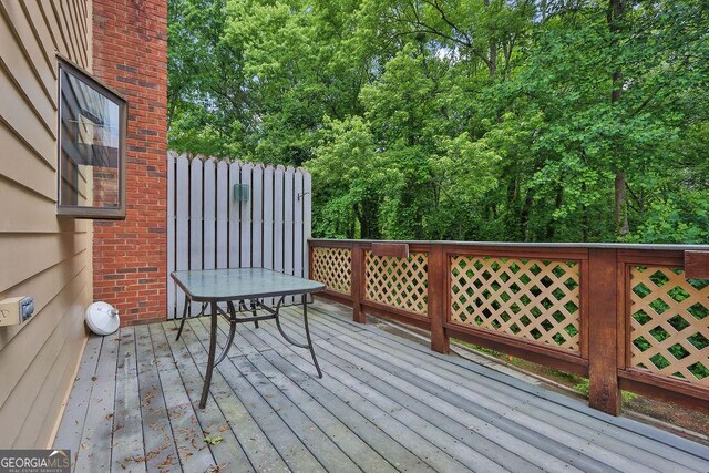 view of wooden terrace
