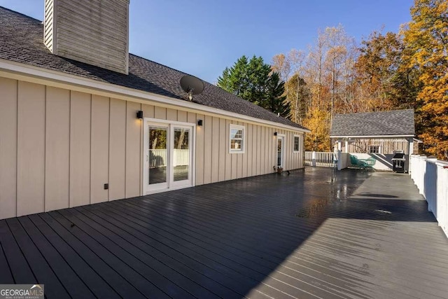 view of wooden deck