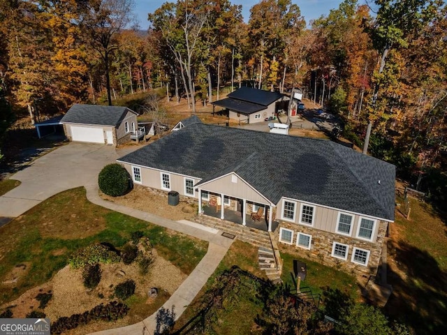 birds eye view of property