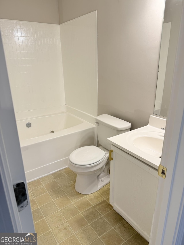 6433 Wellington Chase Ct, Lithonia, GA 30058 - bathroom featuring vanity, shower / bathtub combination, and toilet