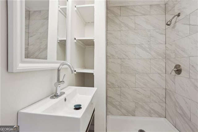 130 S Avenue SE, Marietta, GA 30060 - bathroom with vanity and a shower stall