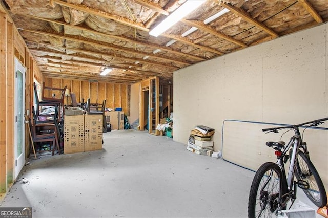 view of basement