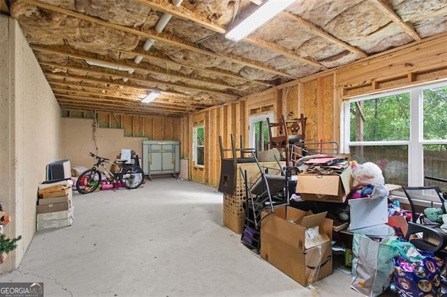 misc room featuring concrete flooring and plenty of natural light