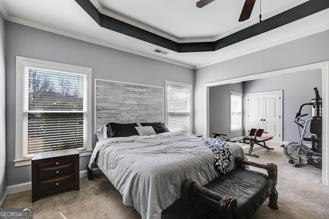 102 Wooded Glen Ln, Carrollton, GA 30117 - bedroom featuring crown molding, multiple windows, and carpet