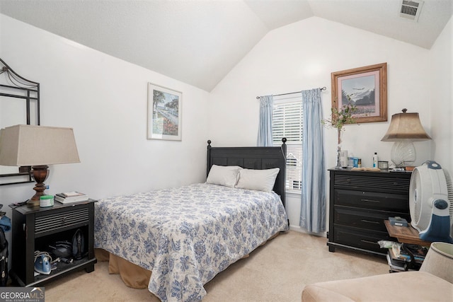 436 Berkshire Pl, Fairburn, GA 30213 - bedroom with light colored carpet and vaulted ceiling