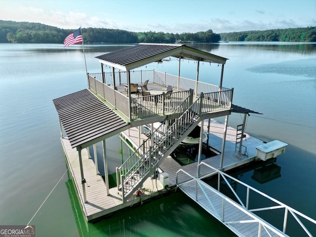 119 Ridgemore Cir, Toccoa, GA 30577 - dock with a water view and a view of trees