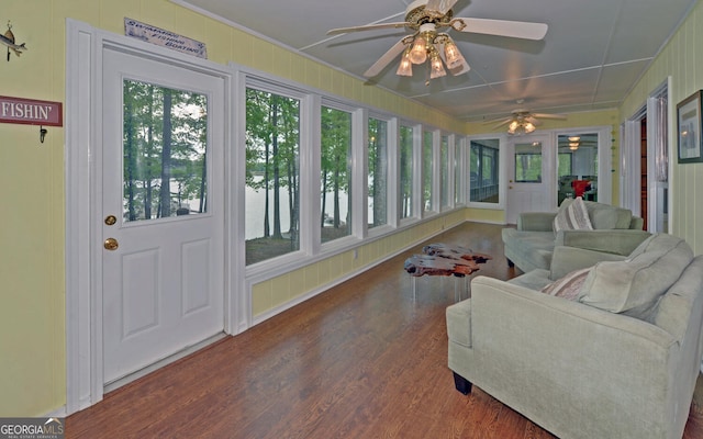 119 Ridgemore Cir, Toccoa, GA 30577 - sunroom with healthy amount of natural light and wood finished floors