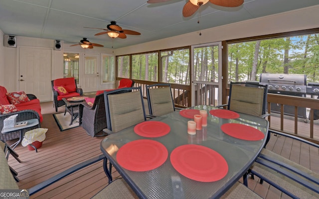 119 Ridgemore Cir, Toccoa, GA 30577 - dining room with ceiling fan