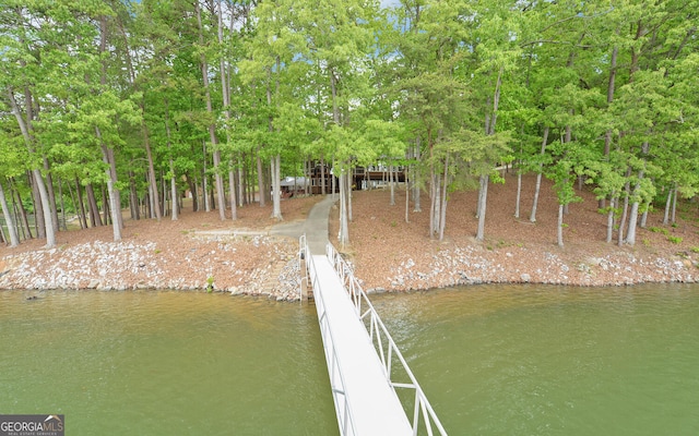 119 Ridgemore Cir, Toccoa, GA 30577 - dock area featuring view of scattered trees and a water view
