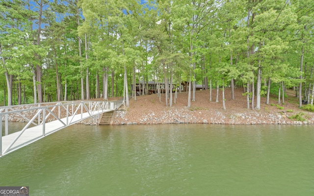 119 Ridgemore Cir, Toccoa, GA 30577 - dock with a water view and view of scattered trees