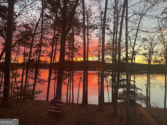 119 Ridgemore Cir, Toccoa, GA 30577 - water view featuring a dock