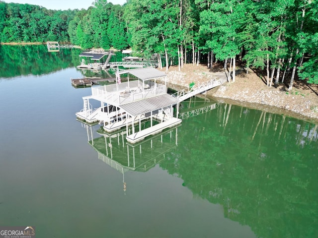 119 Ridgemore Cir, Toccoa, GA 30577 - dock with a water view and a wooded view