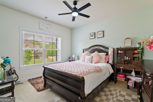 721 Paint Horse Dr, Canton, GA 30115 - bedroom featuring carpet, baseboards, and a ceiling fan