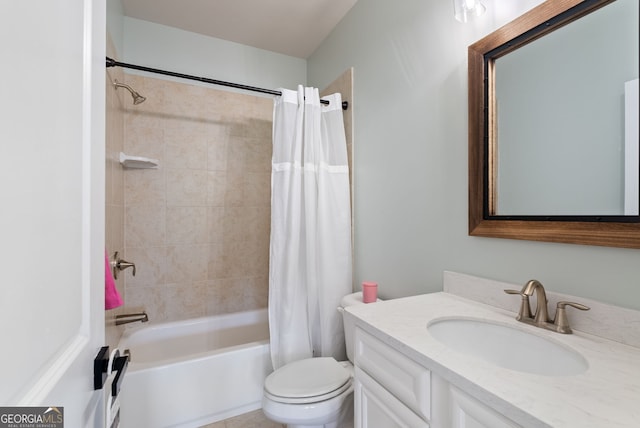 721 Paint Horse Dr, Canton, GA 30115 - bathroom with shower / tub combo, toilet, and vanity