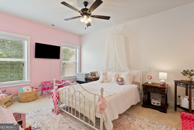721 Paint Horse Dr, Canton, GA 30115 - bedroom featuring carpet floors and ceiling fan