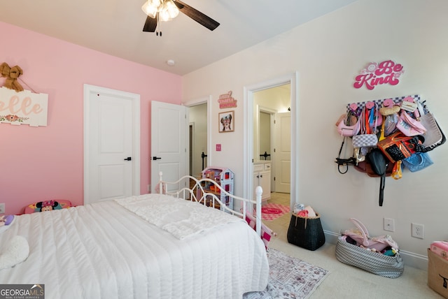 721 Paint Horse Dr, Canton, GA 30115 - bedroom featuring carpet floors, ceiling fan, and baseboards