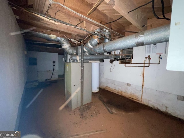 2988 Ramble Ln, Decatur, GA 30033 - unfinished below grade area with heating unit and gas water heater
