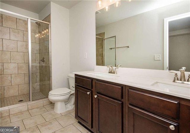 2539 Hedgeway Cir, Kennesaw, GA 30144 - bathroom featuring a sink and a stall shower
