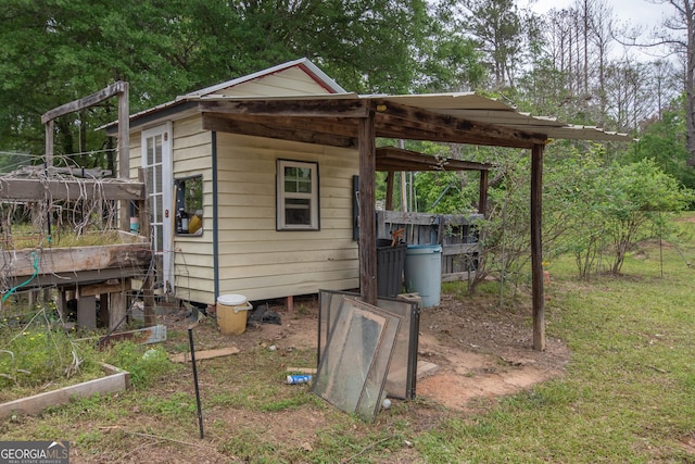 view of outbuilding featuring an outdoor structure