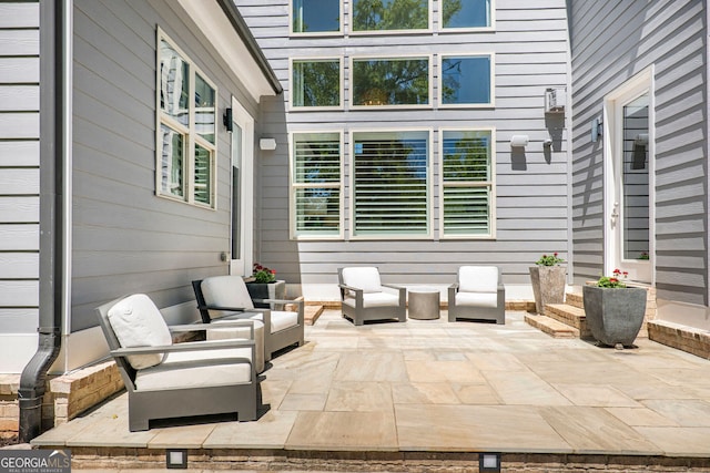 view of patio featuring an outdoor hangout area