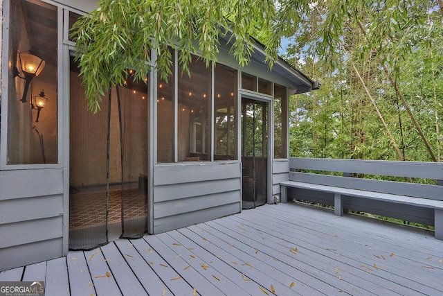11 Ardmore Sq NW, Atlanta, GA 30309 - wooden terrace with a sunroom
