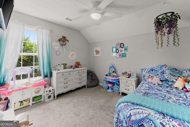 1338 Jefferson Station Rd, Jefferson, GA 30549 - carpeted bedroom featuring lofted ceiling and a ceiling fan