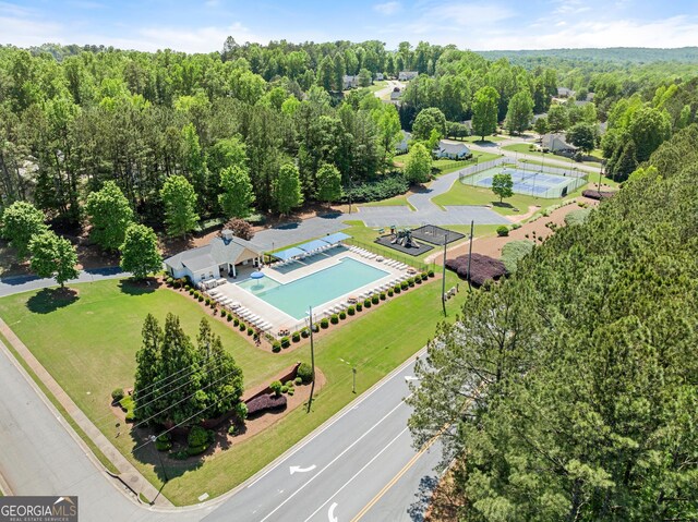 1338 Jefferson Station Rd, Jefferson, GA 30549 - drone / aerial view of a pool area