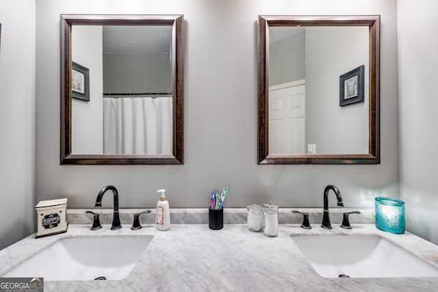 bathroom with vanity