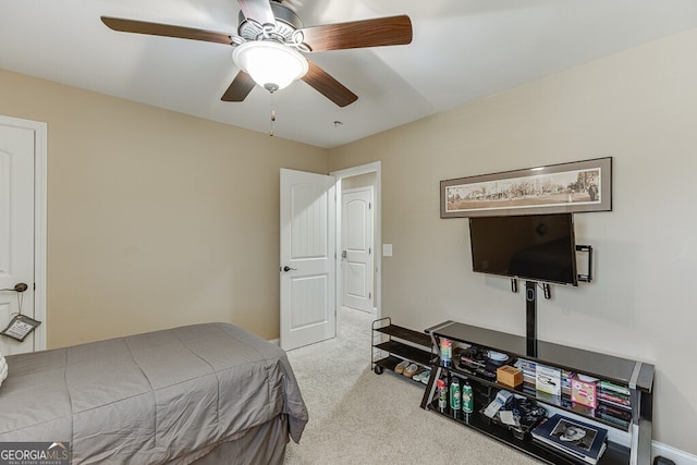 55 Sudderth St, Buford, GA 30518 - carpeted bedroom featuring ceiling fan