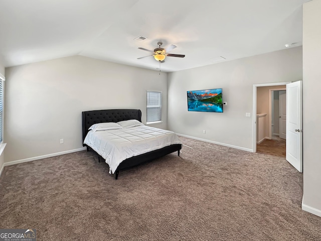 376 Layfield Dr, Jonesboro, GA 30238 - bedroom featuring carpet floors, a ceiling fan, baseboards, and visible vents