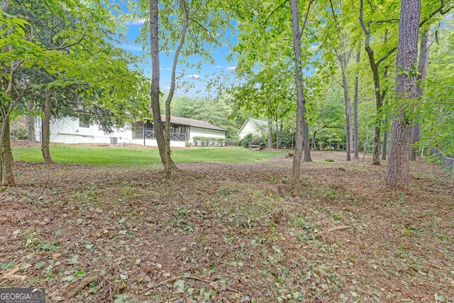 view of grassy yard