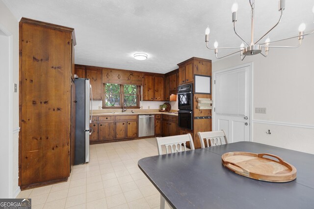 dining room featuring a chandelier