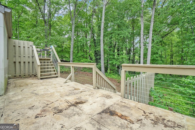 1213 Laurel Cliff Dr SE, Smyrna, GA 30082 - view of patio with a deck and stairway