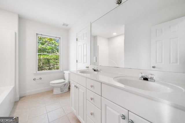 420 Martin Rd, Ellijay, GA 30536 - full bathroom with a sink, baseboards, toilet, and visible vents