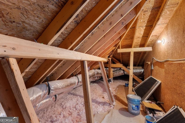 view of attic