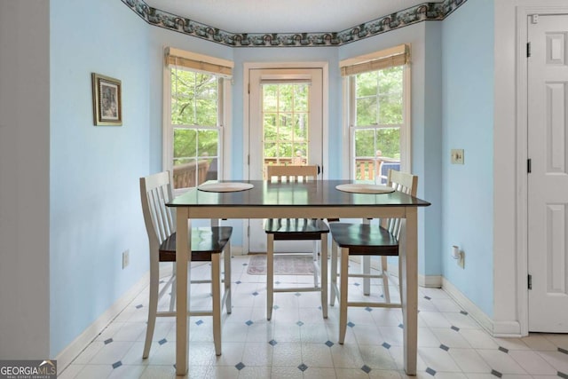 569 Hale Mountain Ct, Hiram, GA 30141 - dining space with baseboards and a wealth of natural light
