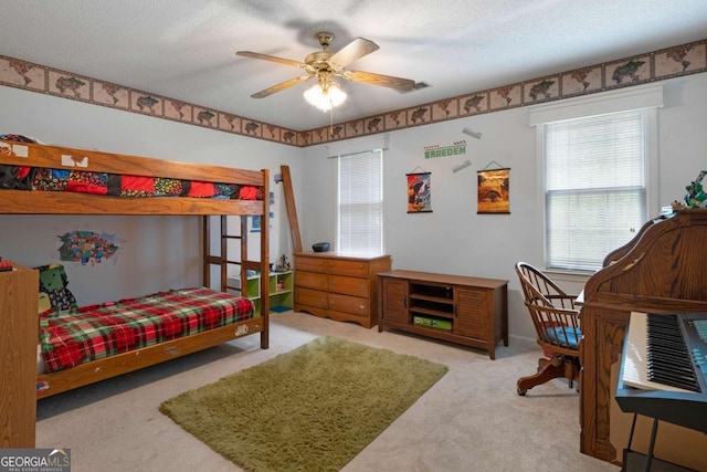 569 Hale Mountain Ct, Hiram, GA 30141 - bedroom with carpet flooring and a ceiling fan