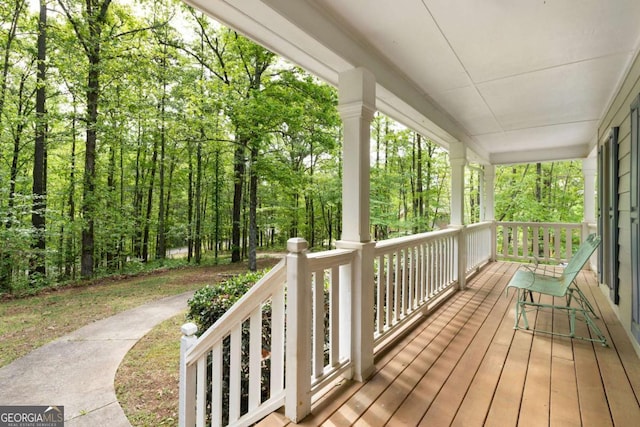569 Hale Mountain Ct, Hiram, GA 30141 - wooden deck with a porch