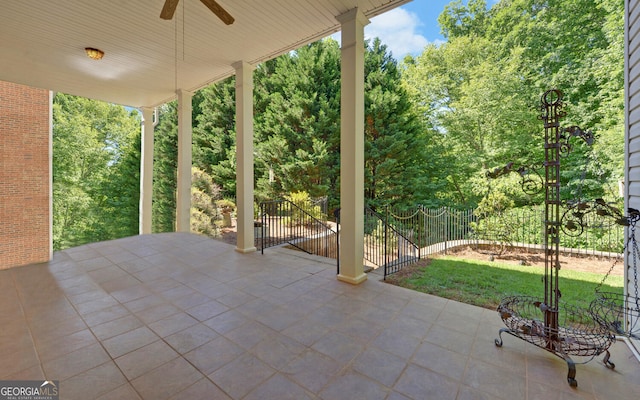 922 Brenau Point Dr, Gainesville, GA 30501 - view of patio / terrace featuring a ceiling fan