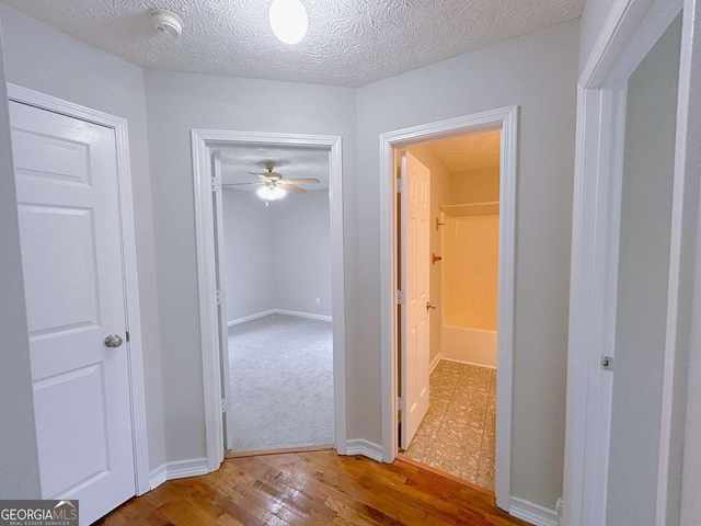 corridor featuring wood finished floors