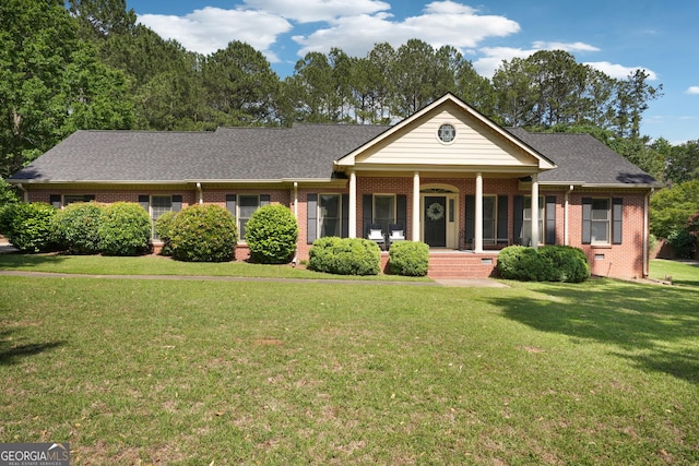 109 Old Virginia Cir, Jonesboro, GA 30236 - view of front of property featuring a porch, brick siding, and a front yard