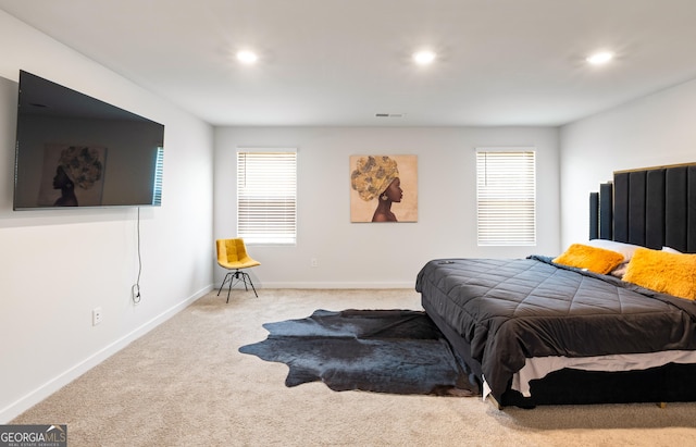1341 Midnight Ride Ct, Hampton, GA 30228 - carpeted bedroom with recessed lighting, baseboards, and visible vents