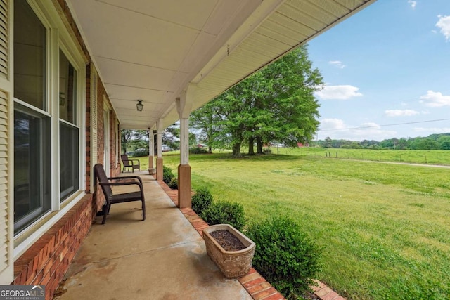 6545 Westbrook Rd, Gainesville, GA 30506 - view of patio featuring covered porch and a rural view
